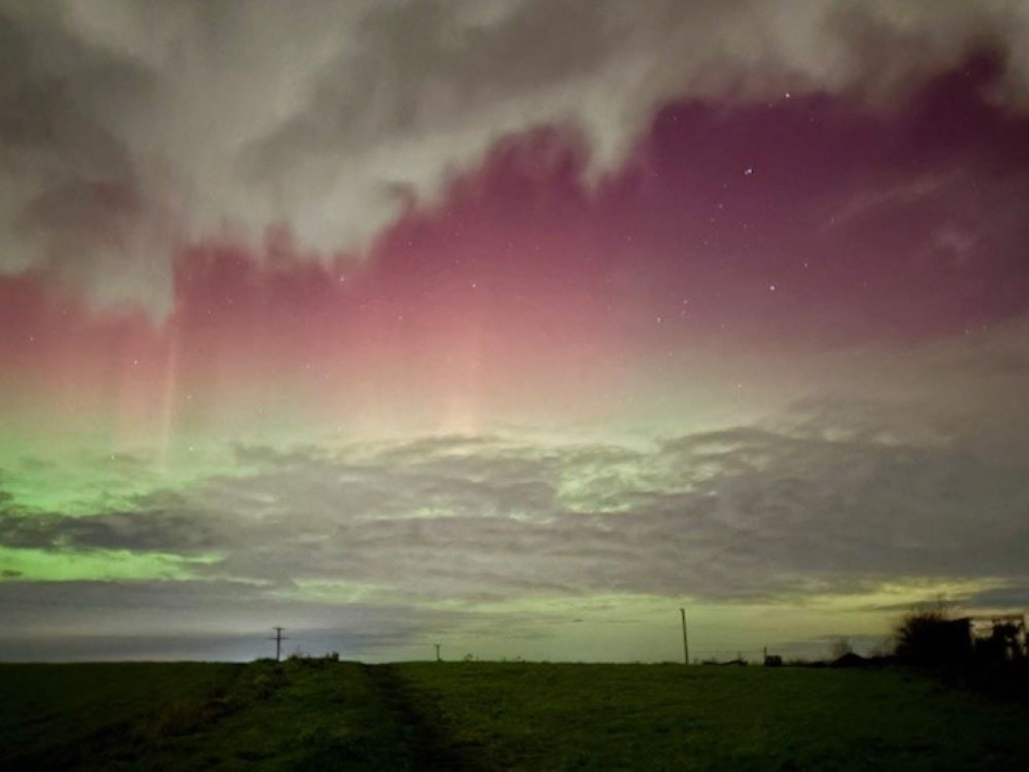 Northern lights over Winterbourne