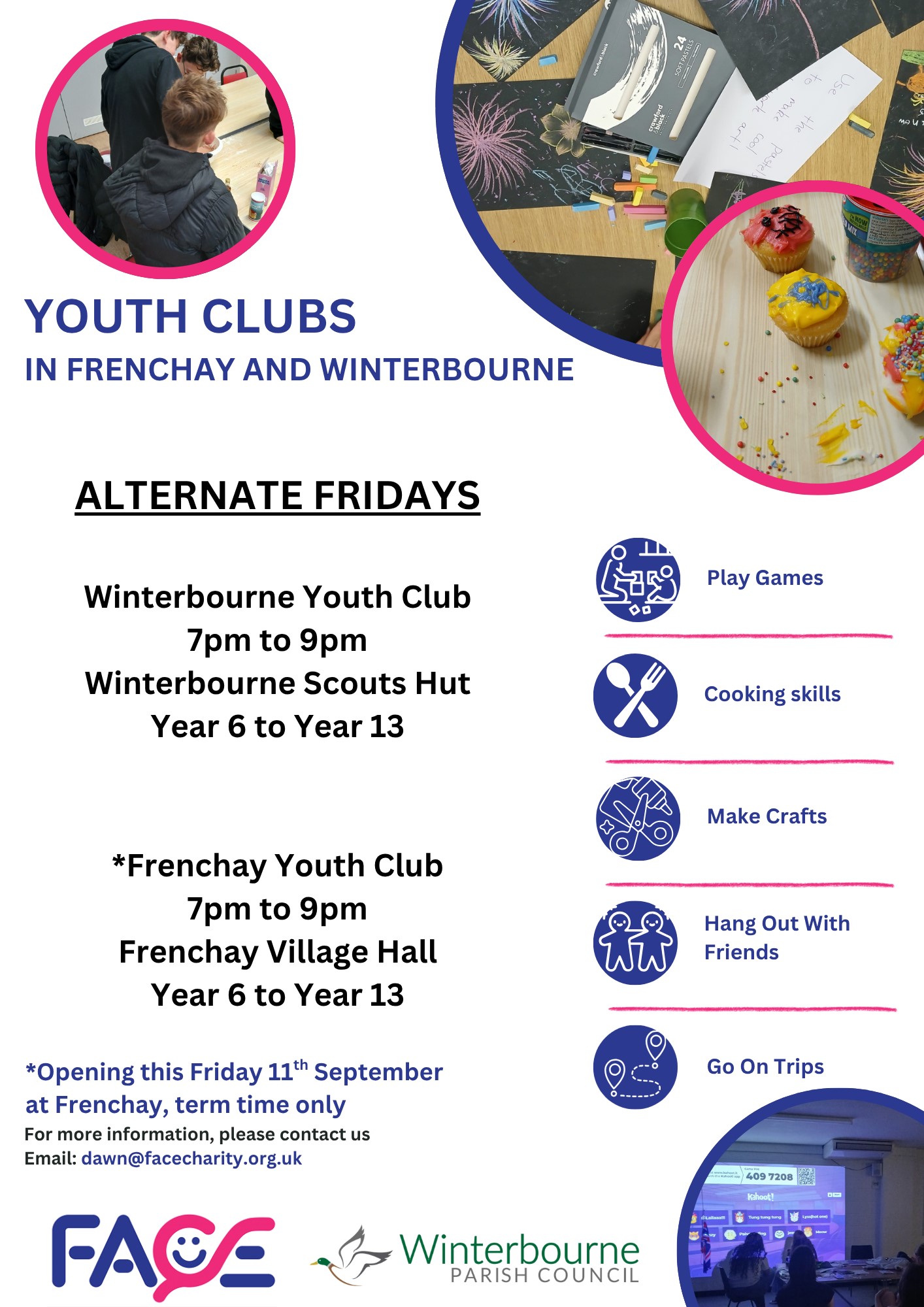 poster for winterbourne youth club