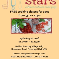 FRENCHAY - FREE cooking classes for 5yrs - 11yrs
